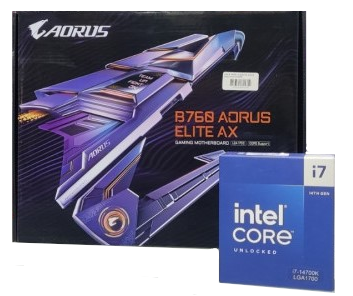 KIT UPGRADE I7 14700K + CARTE MERE AORUS B760 ELITE AX DDR5
