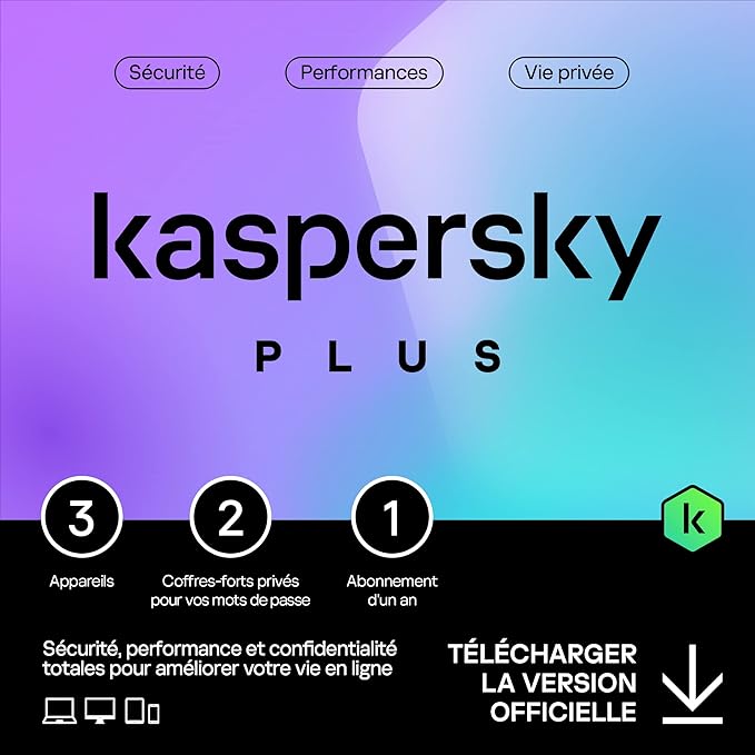 KASPERSKY PLUS 2023 VPN INTERNET SECURITY 3 APPAREIL